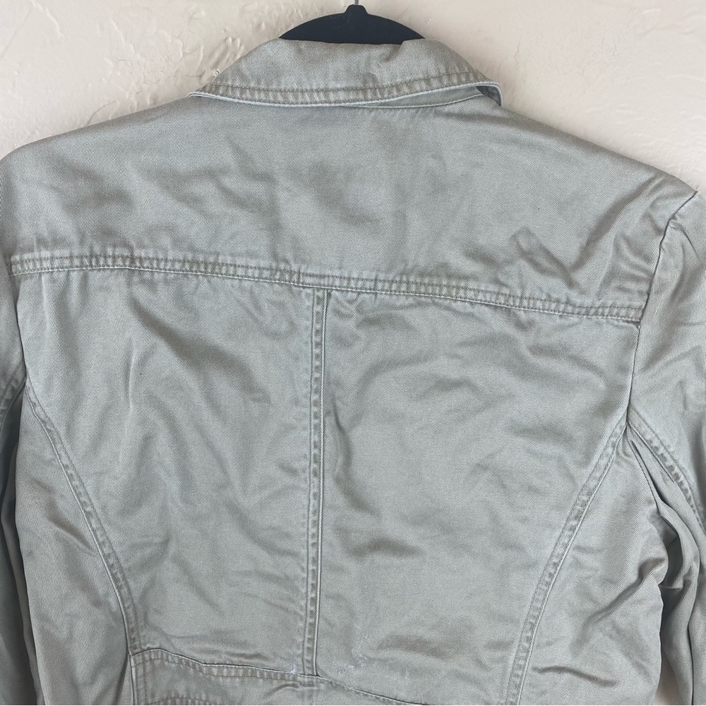 The Limited Tan Cargo Utility Blazer Jacket Womens size Medium Y2K - Picture 5 of 8